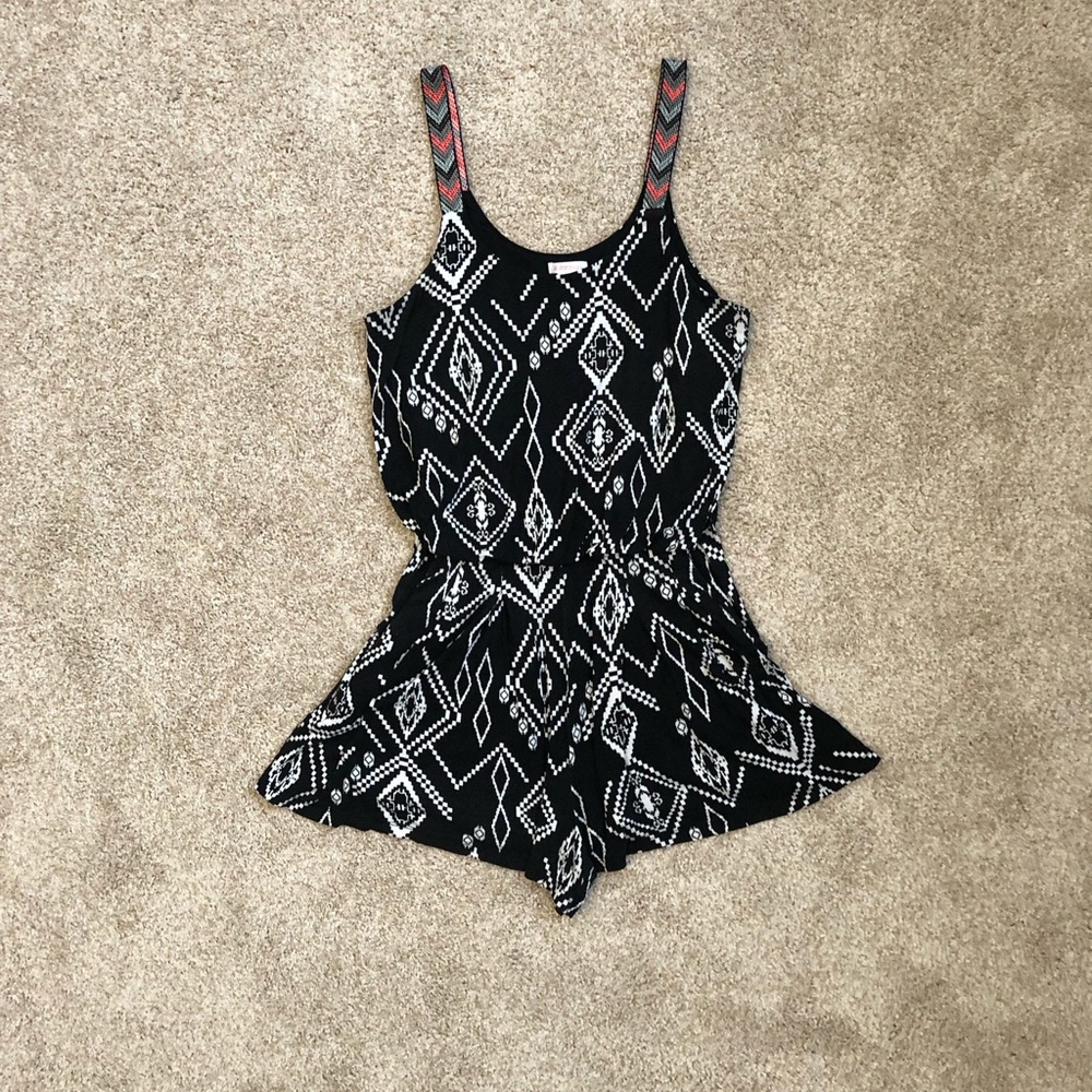 Aztec Romper with Embroidered Straps